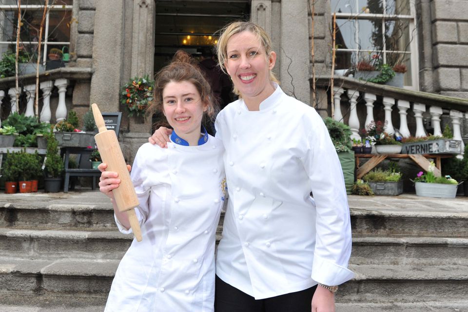 Ruth Lappin, Chef de Partie at Restaurant Patrick Guilbaud and (right) Michelin star holder Chef Clare Smyth of Restaurant Gordon Ramsay.