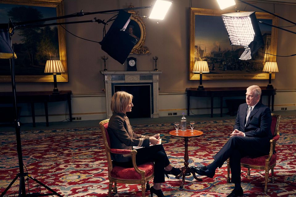 The producer who secured Emily Maitlis’s infamous Newsnight interview with the Duke of York has said ‘it was hard to keep a poker face’ while Andrew was speaking (BBC/PA)