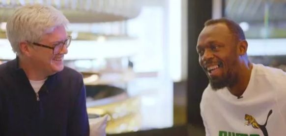 Frank Mannion and Usain Bolt