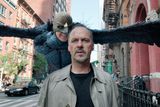 thumbnail: Art imitating life: In Birdman, Keaton plays a 60-something actor who played an action hero in the 80s — the spirit of whom mocks him after he falls on hard times