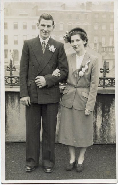 Enduring love: James and Patricia Skinner, Mitchelstown, on their wedding day in 1951