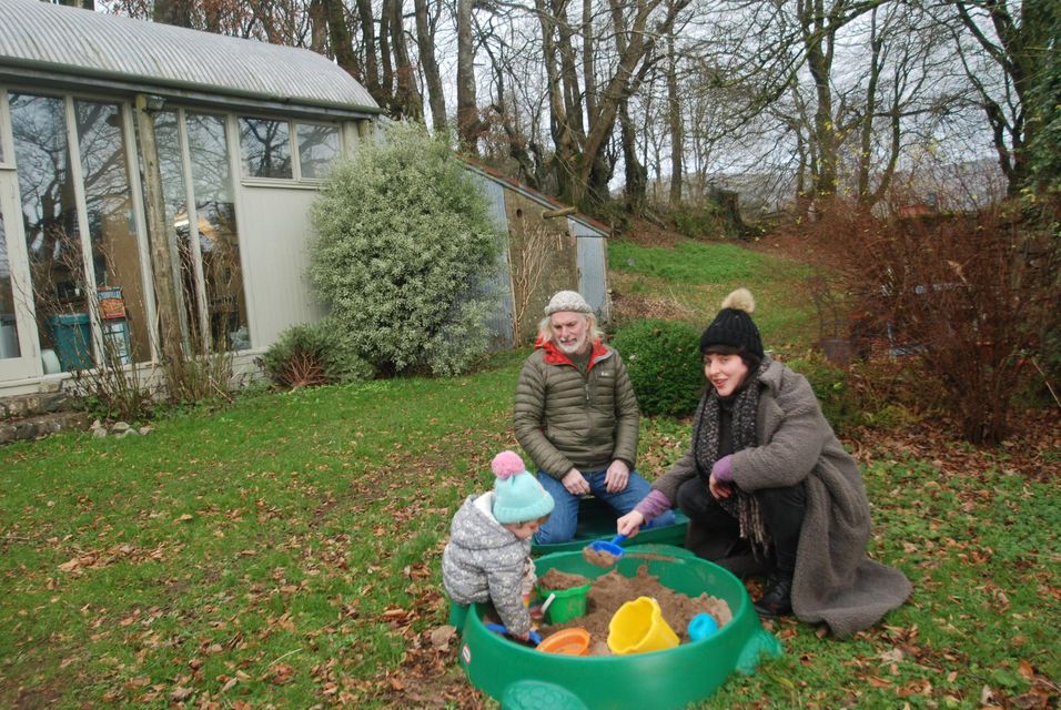 Ayla, Liam and Siobhán pictured at their rented Kilranelagh home.