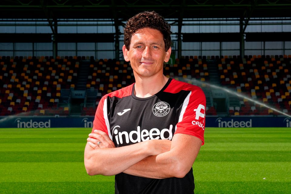 New Brentford manager Keith Andrews at the Gtech Community Stadium