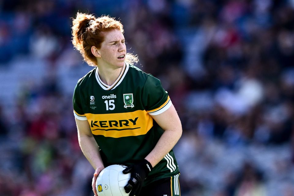 Louise Ní Mhuircheartaigh scored 1-4 - a goal a two points from play - in Kerry's four-point win over Cork in the Munster SFC round robin phase in Brosna