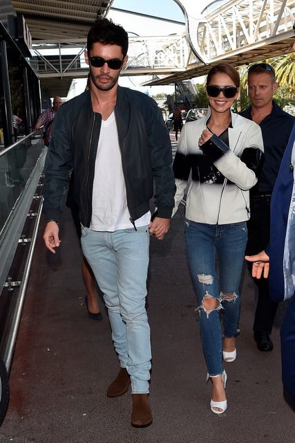 Jean-Bernard Fernandez-Versini and Cheryl Fernandez-Versini are seen at Nice Airport during the 68th annual Cannes Film Festival on May 16, 2015 in Cannes, France.  (Photo by Jacopo Raule/GC Images,)