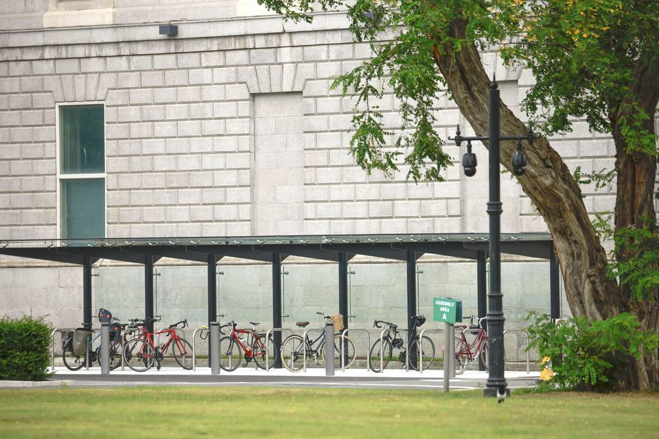The new bike shed at Leinster House. Photo: Collins.