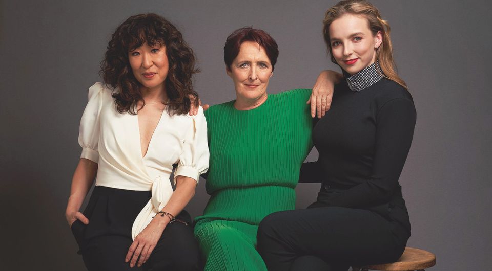 The stars pf Killing Eve: Sandra Oh, Fiona Shaw, and Jodie Comer