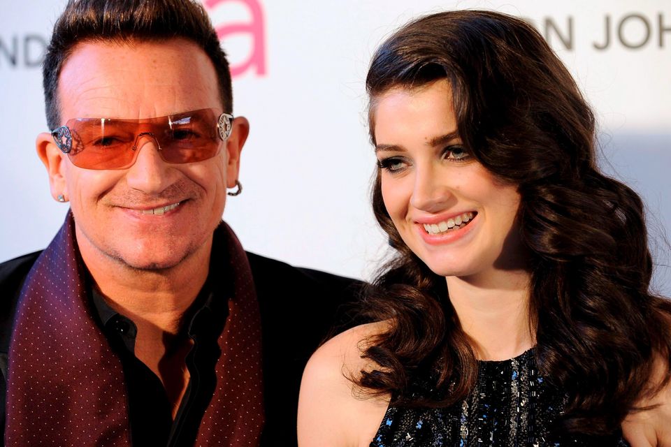 Musician Bono and his daughter Eve Hewson