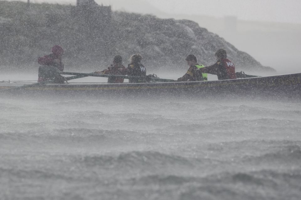 The All-Ireland winners from Ferrycarrig came through these testing conditions in Dingle on Sunday. Photo: Valerie O'Sullivan