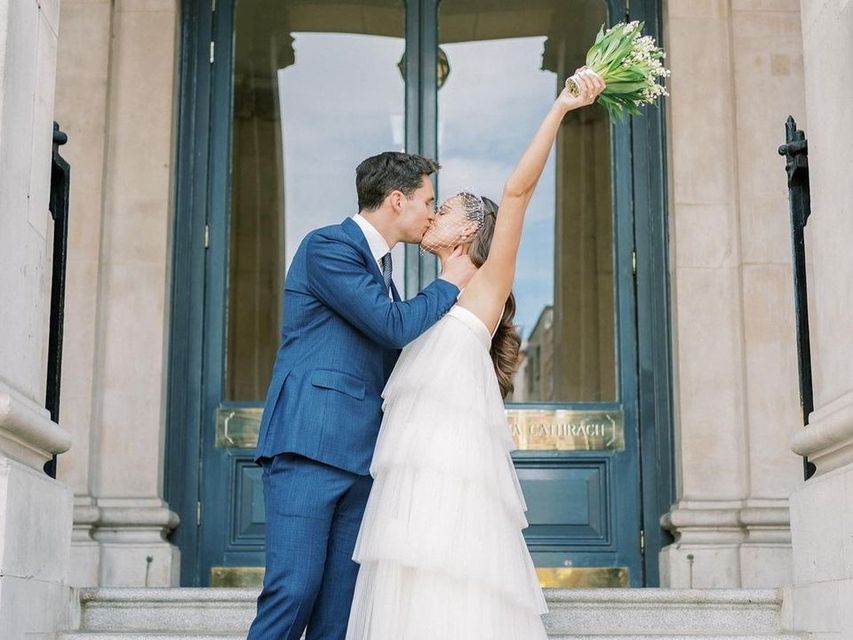Joey Carbery with his bride Robyn this week. Photo: Joey Carbery/Instagram.