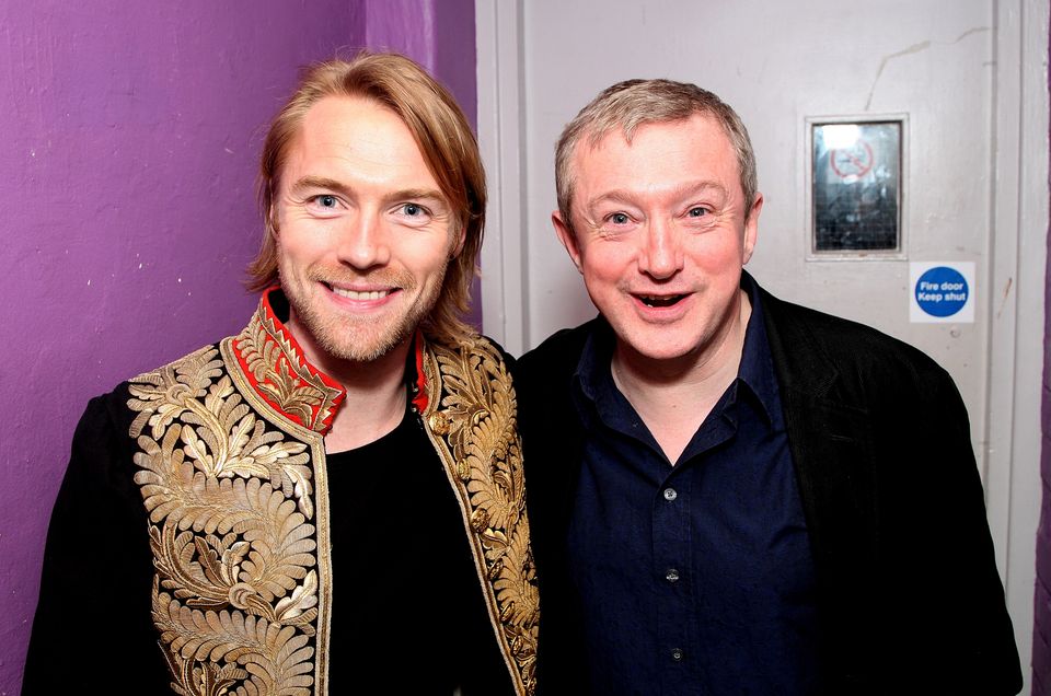 Ronan Keating and Louis Walsh pictured in 2008. Photo: Getty