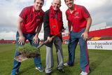 thumbnail: Munster's Peter O'Mahony, Chairman of INM Leslie Buckley and Munster's Donncha O'Callaghan. Photo: INPHO/James Crombie