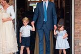 thumbnail: Catherine Duchess of Cambridge and Prince William, Duke of Cambridge with their children Prince George, Princess Charlotte and Prince Louis after Prince Louis' christening at St James's Palace on July 09, 2018 in London, England. (Photo by Dominic Lipinski - WPA Pool/Getty Images)