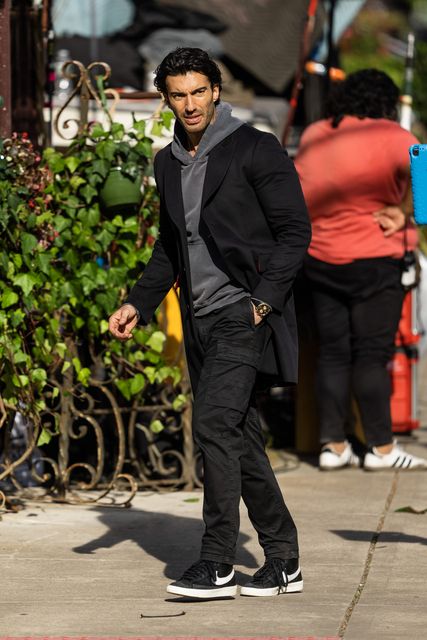 Justin Baldoni is seen filming 'It Ends With Us' on May 25, 2023 in Hoboken, New Jersey. Photo by Gotham/GC Images