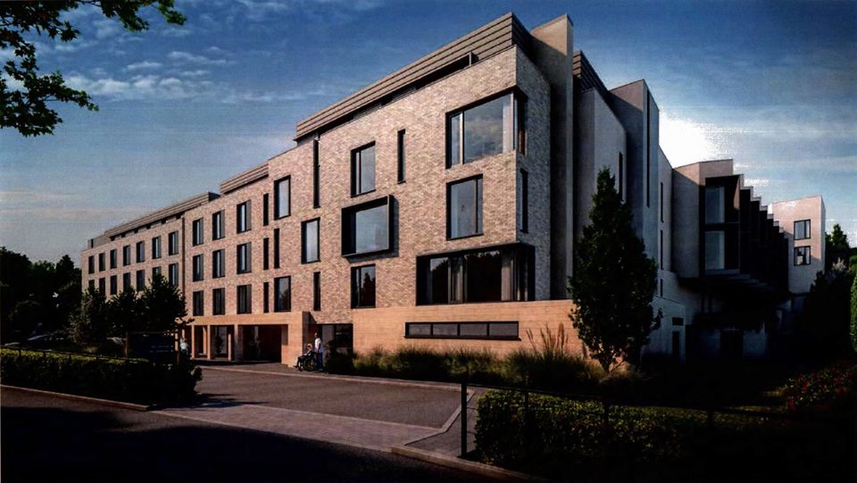 A CGI image of the five-storey 104-bedroom nursing home proposed for lands beside Pat Kenny's home in Dalkey, south Dublin