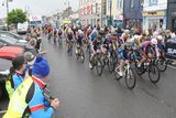 thumbnail: A large group of competitors on their first circuit during the final stage of the Rás Tailteann in Blackrock. Photo: Aidan Dullaghan/Newspics