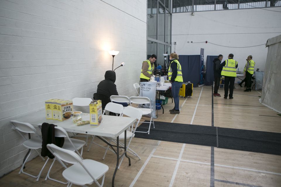 The Emergency Homeless Shelter in St Catherine’s sports centre