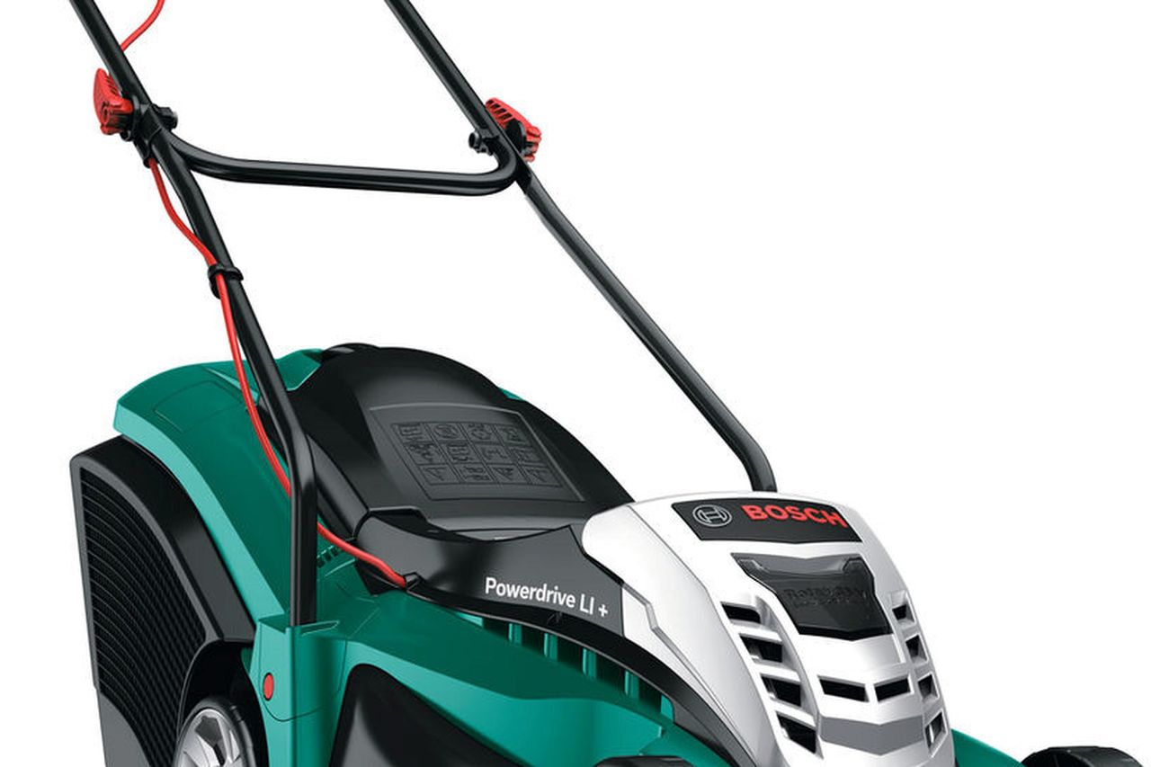 Bosch ahm38g 41cm online hand push cylinder lawnmower