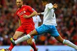thumbnail: Rickie Lambert passes the ball under pressure from Curtis Davies. Alex Livesey/Getty Images
