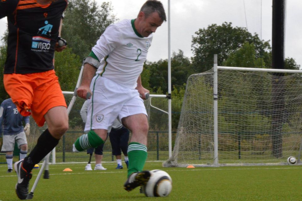 Garry Hoey in action for Ireland