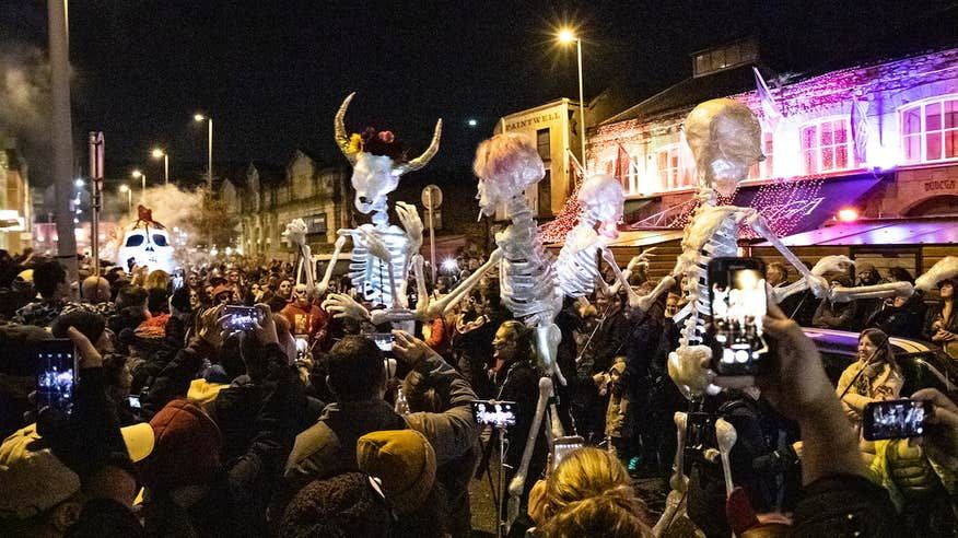 Cork city comes alive on Halloween night with creatures from the underworld for the Dragon of Shandon Samhain Parade