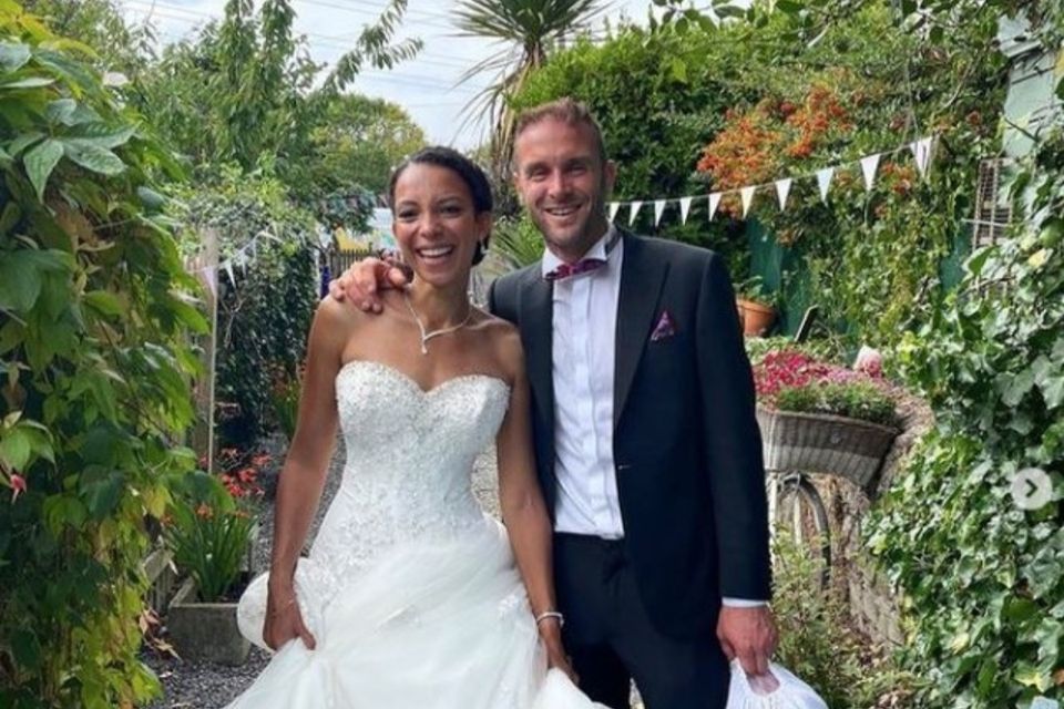 'Happy Pear' co-founder with new bride Sabrina Vande Cotte at their wedding in Gresytones Co Wicklow over the weekend. Pic Credit: The Happy Pear
