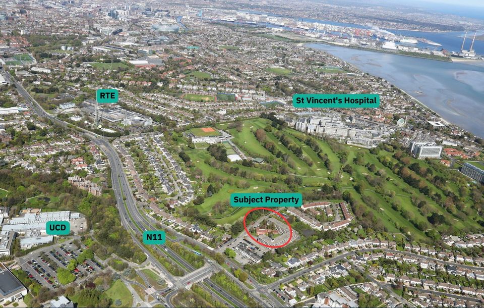The freehold property in Stillorgan has development potential 