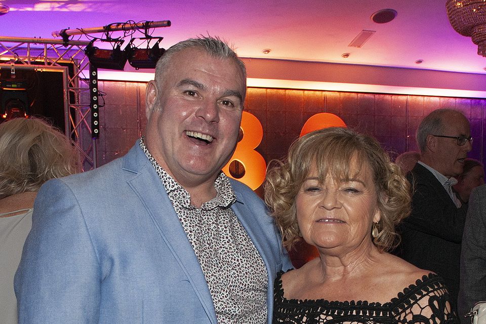 Mark Carley and Jacinta Dillon at the Joyces 80th Anniversary celebrations in the Ferrycarrig Hotel. Pic: Jim Campbell