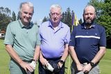 thumbnail: Blue skies for Millstreet's Tadgh O'Flynn in the presence of Denis and Pakie O'Flynn at the Duhallow GAA Golf Classic. Picture John Tarrant
