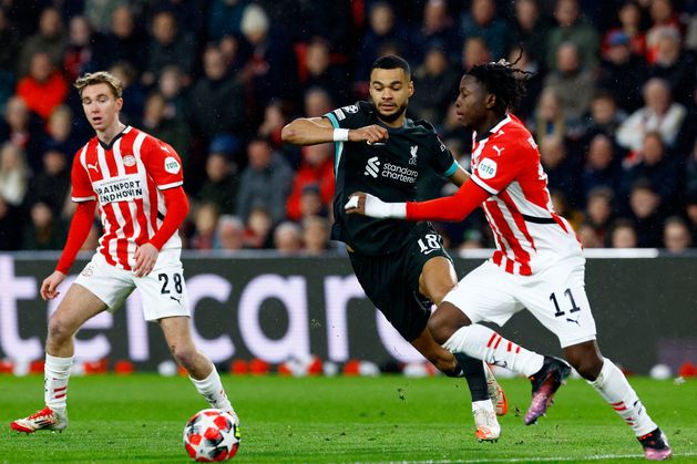 Liverpool fringe stars fail to fire as Slot’s side fall to first Champions League defeat against PSV