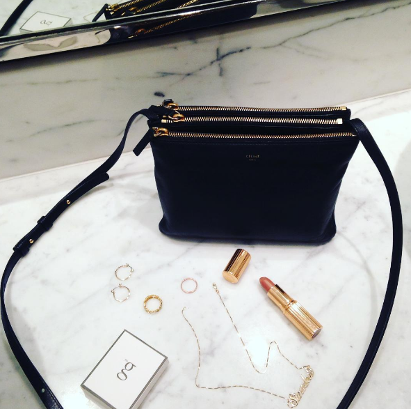 Celine bag and Charlotte Tilbury lipstick. Photo: Siomha Connolly Instagram