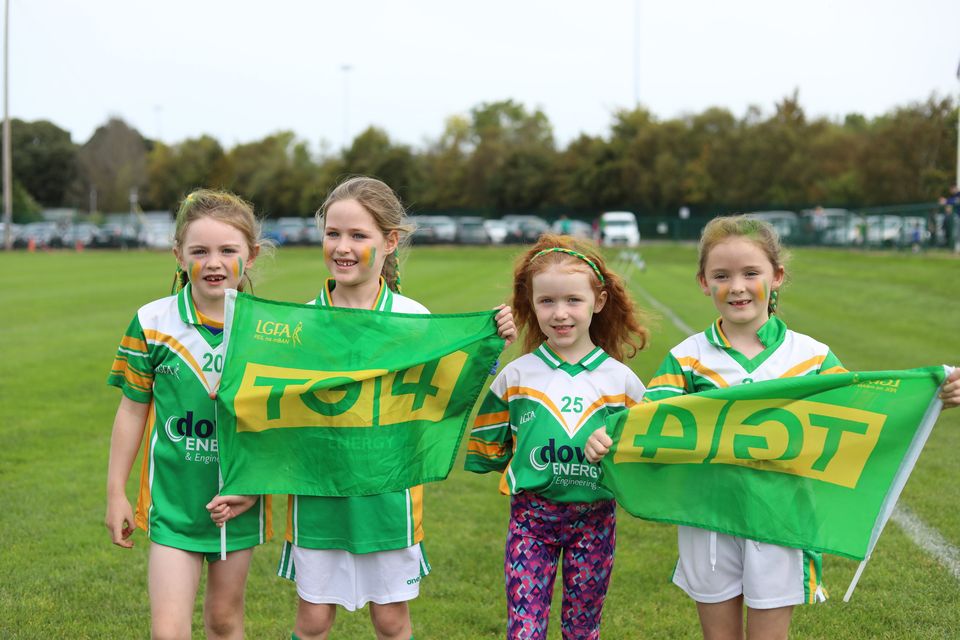 Young Kilcoole supporters ahead of the Junior 'A' football final. 
