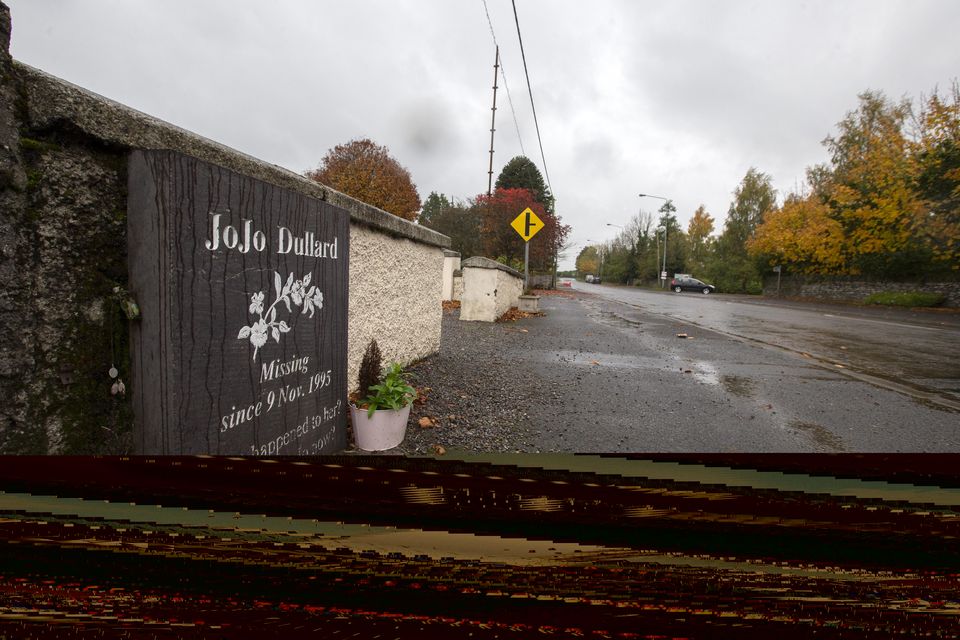 A plaque in Moone where Jo Jo was last seen