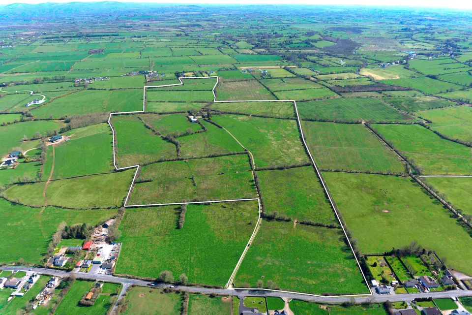 An aerial view of the 106ac holding for sale at Grange, Co Limerick.