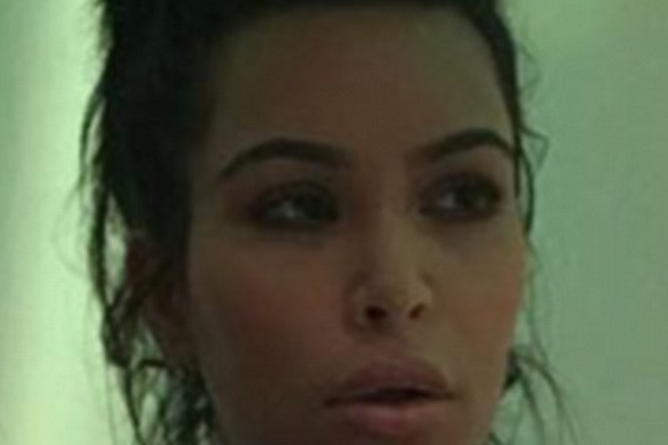 Kim's latest selfie has sparked cosmetic surgery rumours. Photo: Kourtney Kardashian Instagram