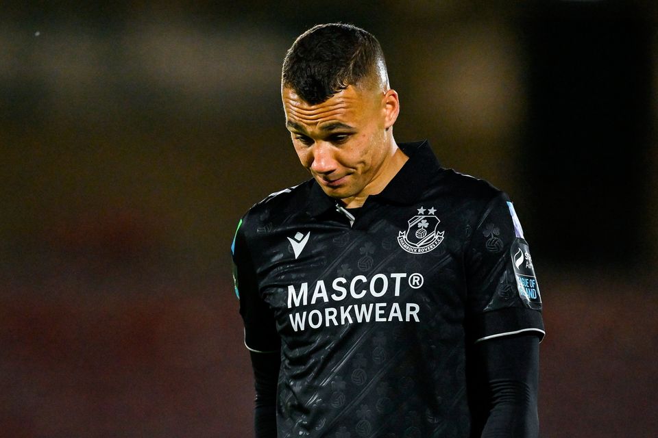 Graham Burke of Shamrock Rovers after the draw with Cork
