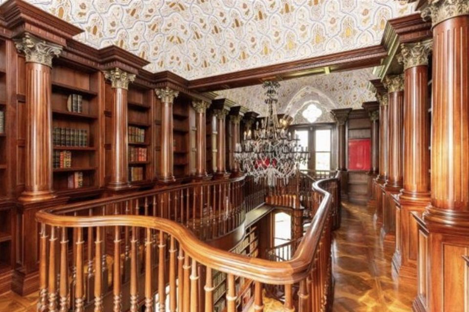 The library is a particularly striking room.