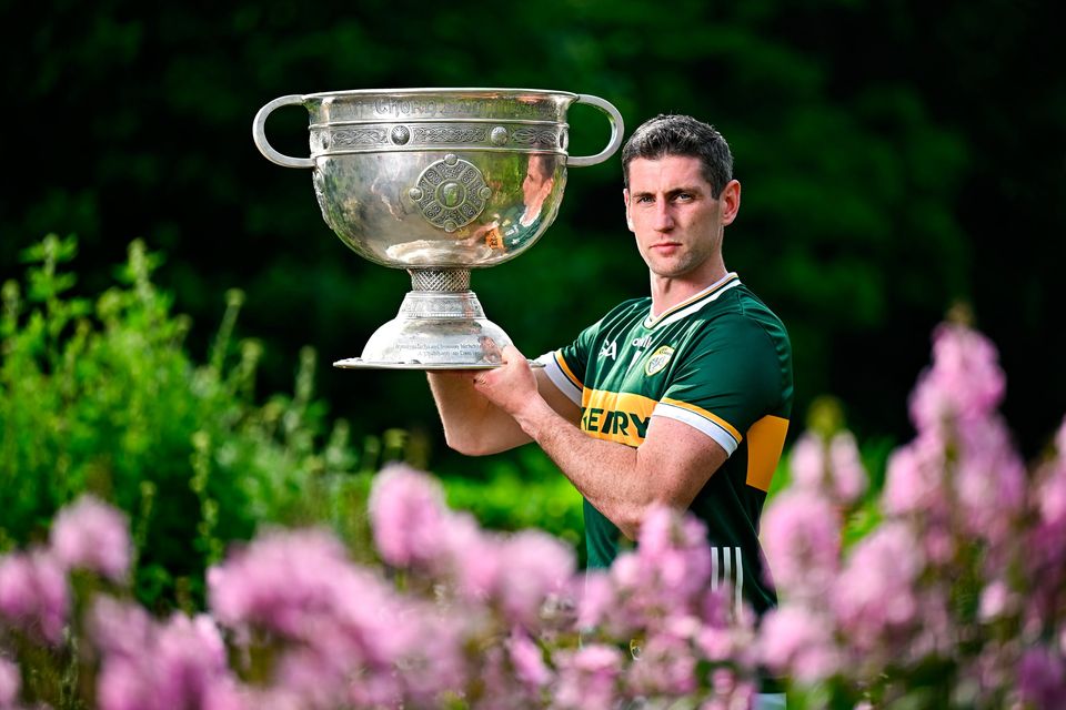 Paul Geaney hopes to be back in action for Kerry against Cavan this weekend. Geaney was pictured at the national launch of the All-Ireland SFC Series at the National Botanic Gardens in Dublin. Photo: Sam Barnes/Sportsfile