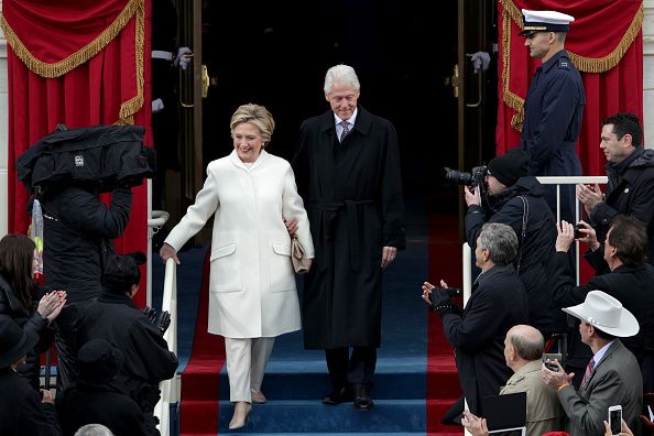 Former President Bill Clinton and former Democratic presidential nominee Hillary Clinton arrive on the West Front of the U.S. Capitol on January 20, 2017 in Washington, DC. In today's inauguration ceremony Donald J. Trump becomes the 45th president of the United States.  (Photo by Alex Wong/Getty Images)