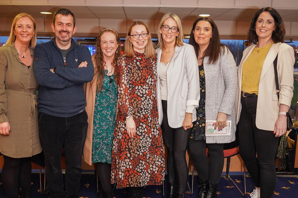 The Tarbert National School Parents Association at the Kingdom Greyhound Stadium for the fundraiser on Saturday evening. Photo by Mark O’Sullivan.