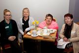 thumbnail: New Ross Women's shed Afternoon tea in Spider O'Brien's for International Womens day. From left; Aisling Murphy from Adamstown, Jenny O'Brien, Veronica Rossiter and Caroline Sinnott from New Ross. Photo; Mary Browne