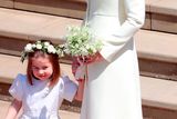 thumbnail: Duchess of Cambridge and Princess Charlotte after the wedding of Prince Harry and Meghan Markle at Windsor Castle. PRESS ASSOCIATION Photo. Picture date: Saturday May 19, 2018. See PA story ROYAL Wedding. Photo credit should read: Andrew Matthews/PA Wire