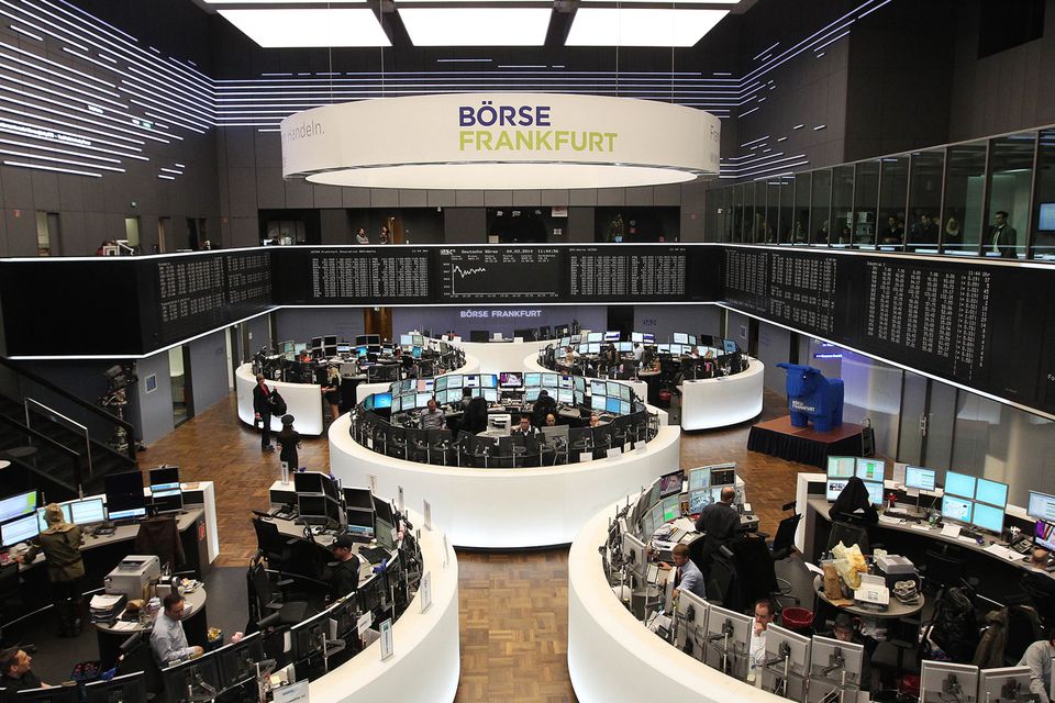 The stock exchange in Frankfurt