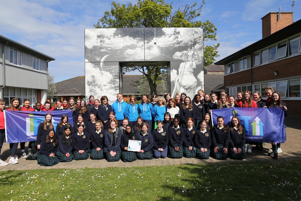 Raising the LIFT flag at Balbriggan Loreto