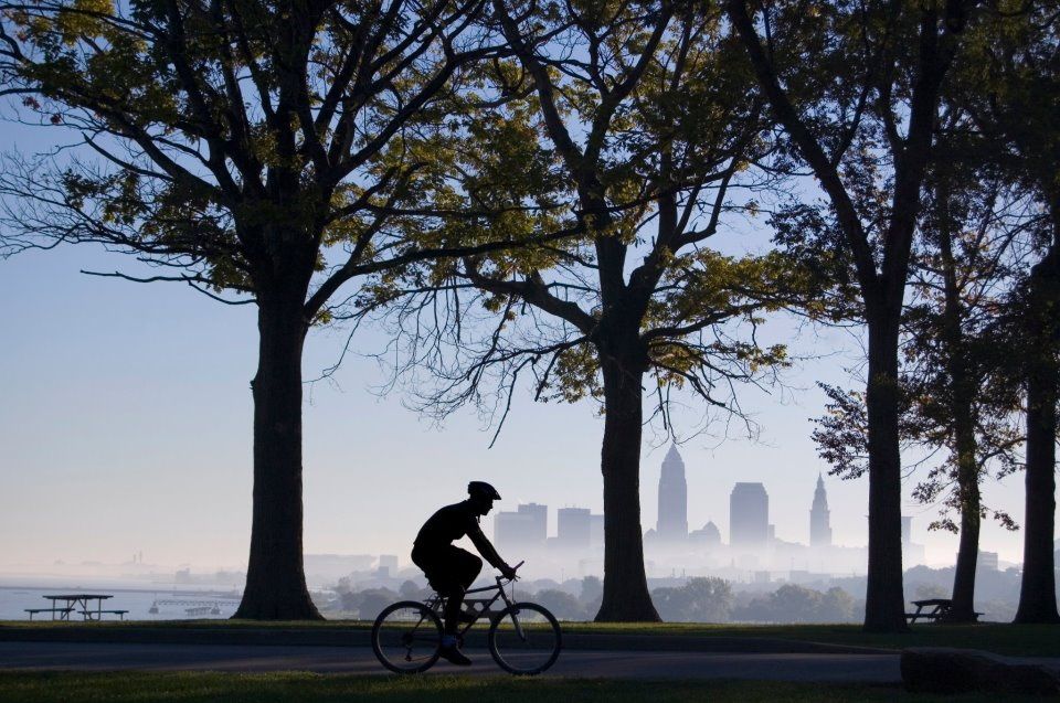 Biking at Edgewater Park, Cleveland