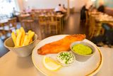 thumbnail: Fish n' chips at Harry's in Derry