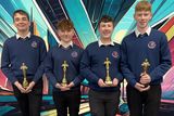 thumbnail: David Slattery, Joshua Rochford, Liam Carroll and Bryan Murphy who were joint Best Picture winners for their film 'Luna Saves the World'.