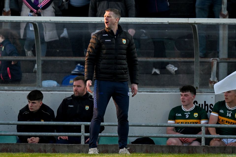 Kerry manager Tomás Ó Sé during the EirGrid Munster GAA U20 Football Championship Final match between Kerry and Cork at Austin Stack Park Photo by Brendan Moran/Sportsfile