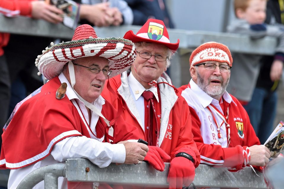 29 March 2015; Cork supporters at the game. Allianz Football League, Division 1, Round 6, Cork v Mayo. P?irc U? Rinn, Cork. Picture credit: Matt Browne / SPORTSFILE