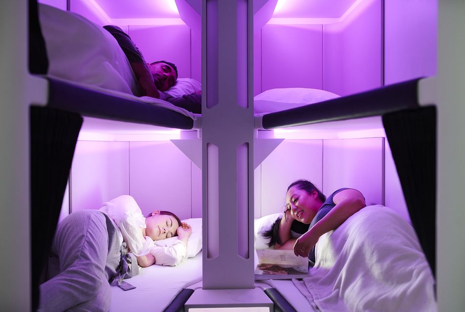The Air New Zealand Skynest bunk beds